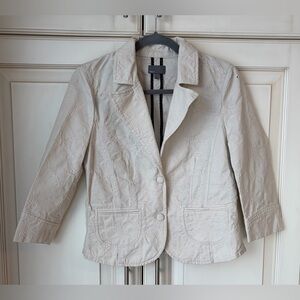 Mexx Beige Textured Blazer pattered.  size 8. Y2K. Flaw see description